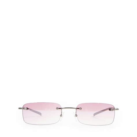 gucci black and pink sunglasses|pink rimless sunglasses.